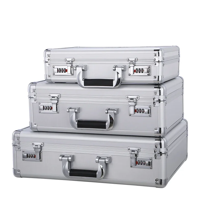 Aluminum Tool Case Suitcase Digital Lens Moistureproof Box Impact Resistant Toolbox Equipment SLR Camera Box With Pre-cut Foam