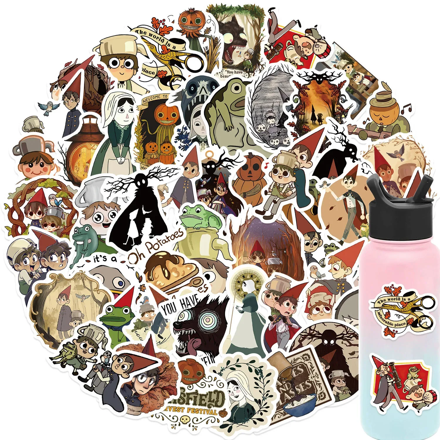 50PCS Cartoon Animation Über dem Garten Wand Aufkleber Nette Graffiti DIY Gepäck Roller Notebook Wasserdicht Aufkleber Spielzeug