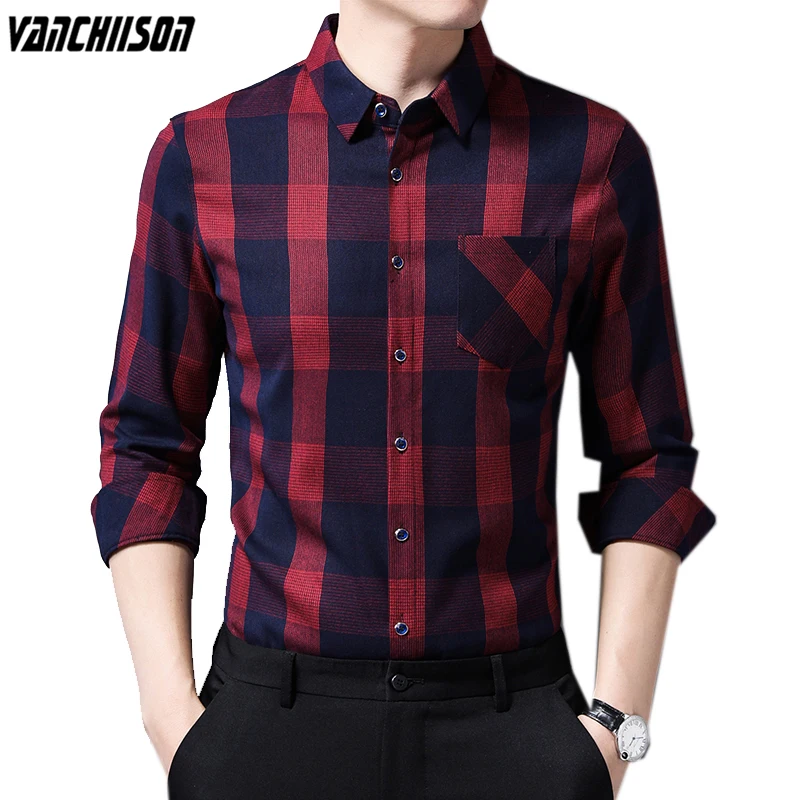 

Men Casual Shirt Tops Long Sleeve for Summer Spring Plaids Checkered Retro Vintage Turndown Collar Male Fashion Clothing 00879