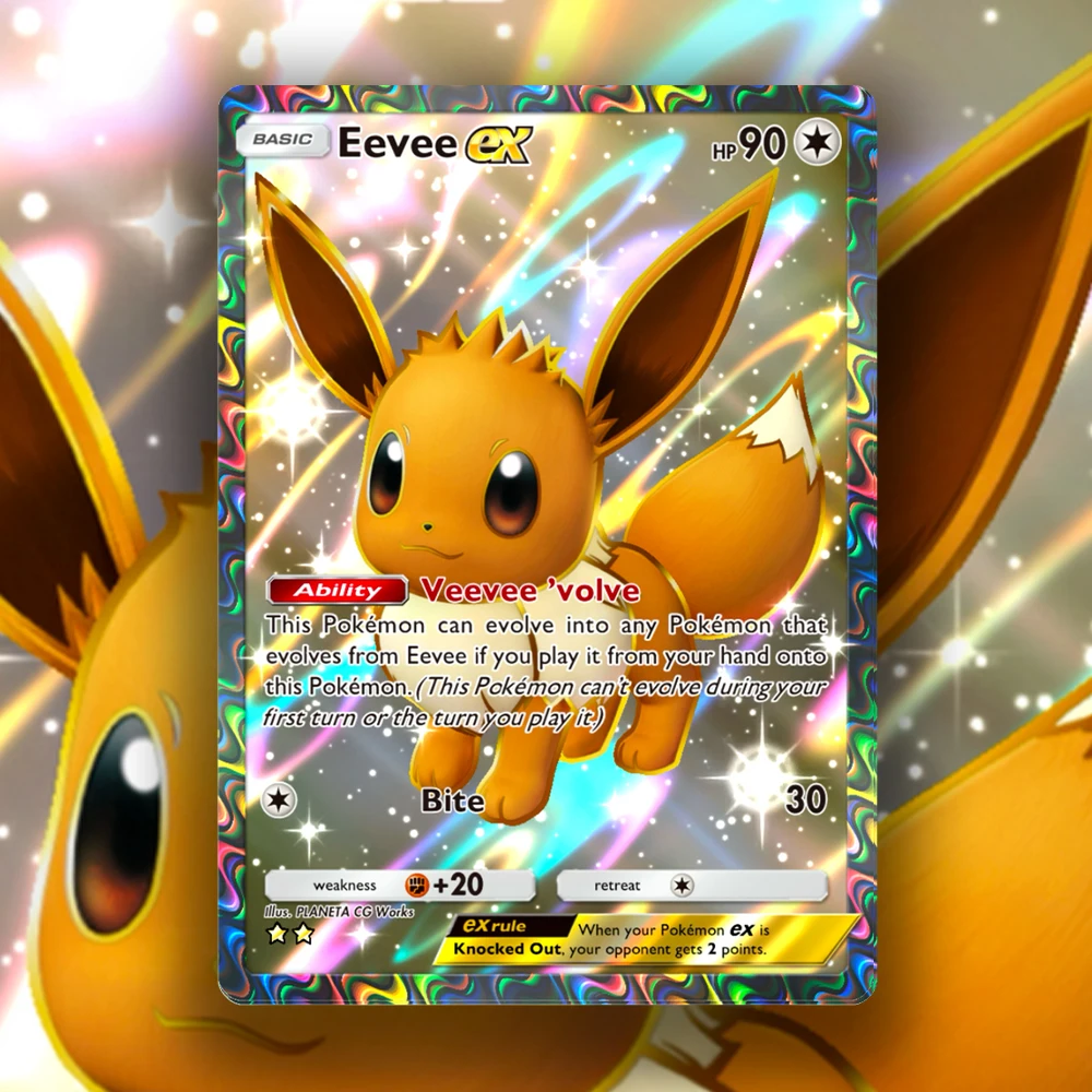 

PKM Pocket Card TCG Art Game Collection Custom Cards with Texture holographic for collecting or proxies for playing