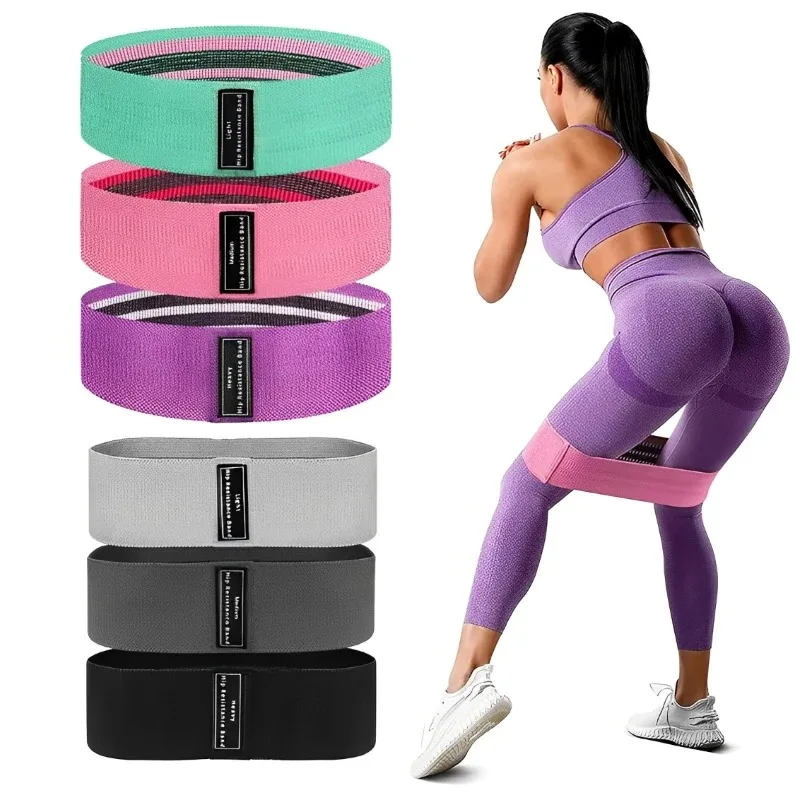 3 uds tela resistencia cadera botín bandas glúteos muslo elástico entrenamiento sentadillas círculo estiramiento Fitness tiras bucles Yoga gimnasio equipo