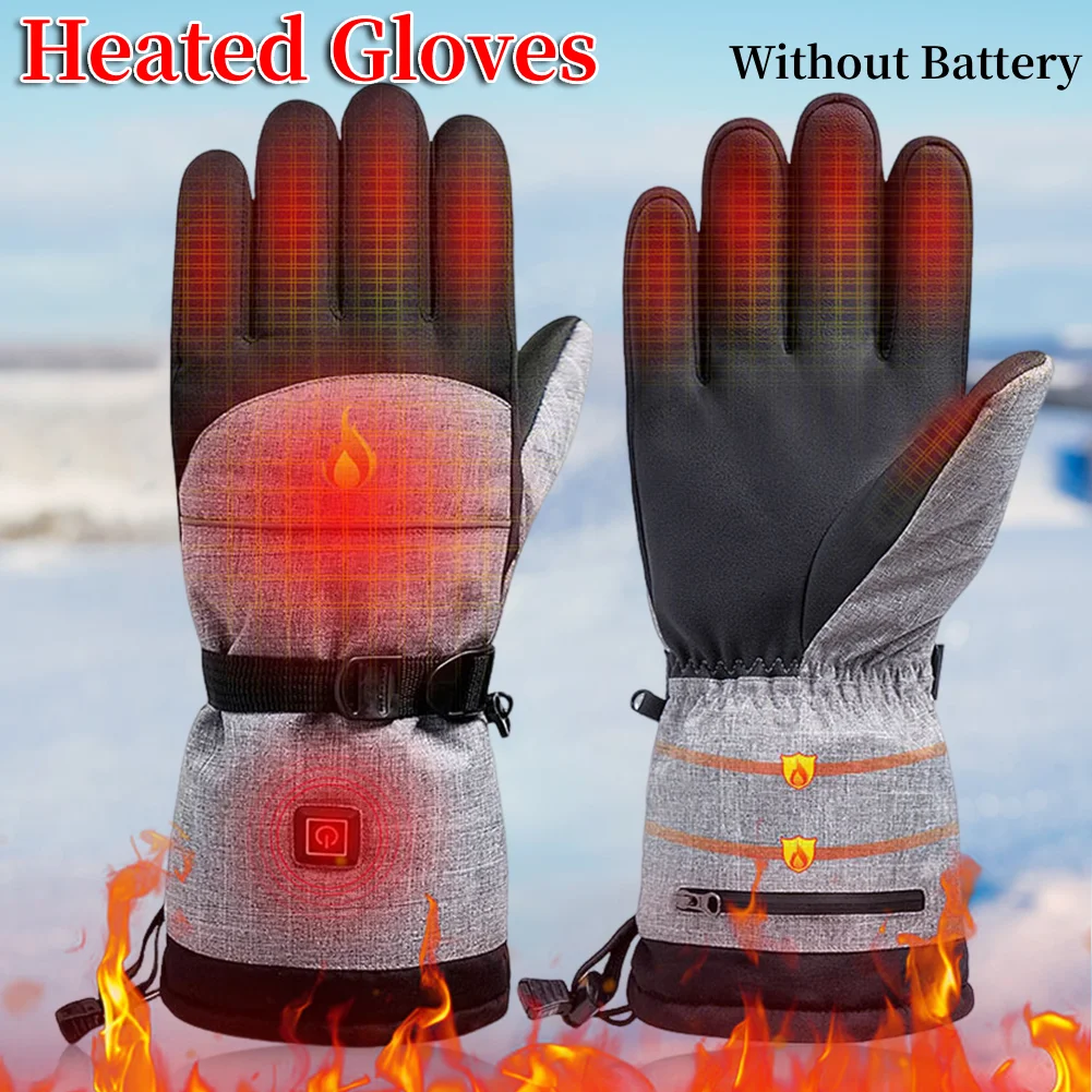 

1Pair Cold Weather Heating Gloves Thermal Electric Anti-Slip Waterproof Rechargeable for Outdoor Climbing Hiking Skiing Cycling