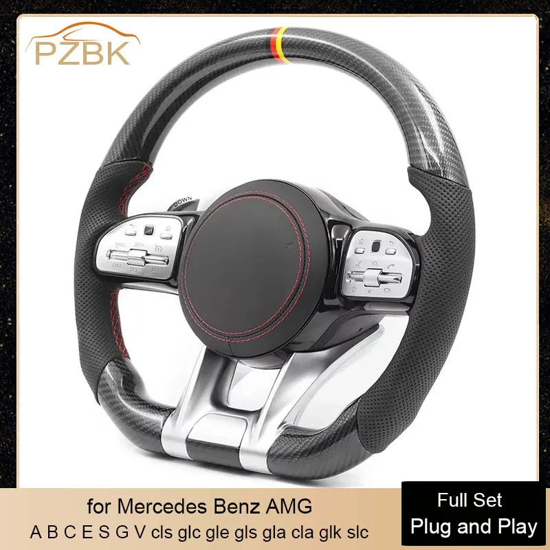 

Real Carbon Car Steering Wheel Assembly for Mercedes Benz AMG W205 W204 W212 A/B/C/E/S/G/V Class Cls Glc Gle Gls Gla Cla Glk Slc