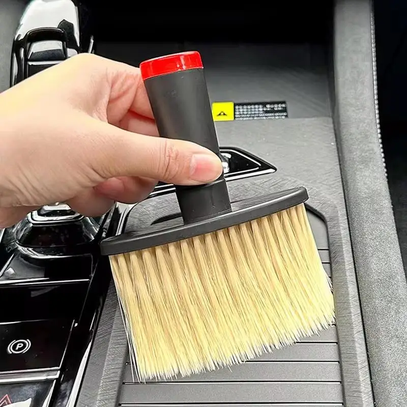 Soft Bristle Car Crevice Brush Portable Professional Gap Detailing Brush Car Interior Dust Cleaning Tool Efficient Scratch Free