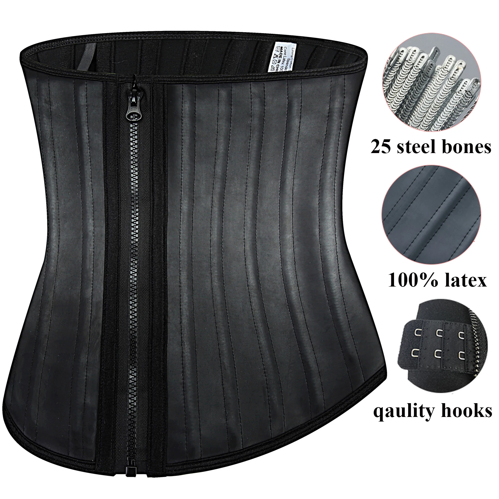 Latex Waist Trainer Body Shaper Corset Women Waist Cincher Tummy Trimmer Fajas Colombians Flat Belly Slimming Sheath Shapewear