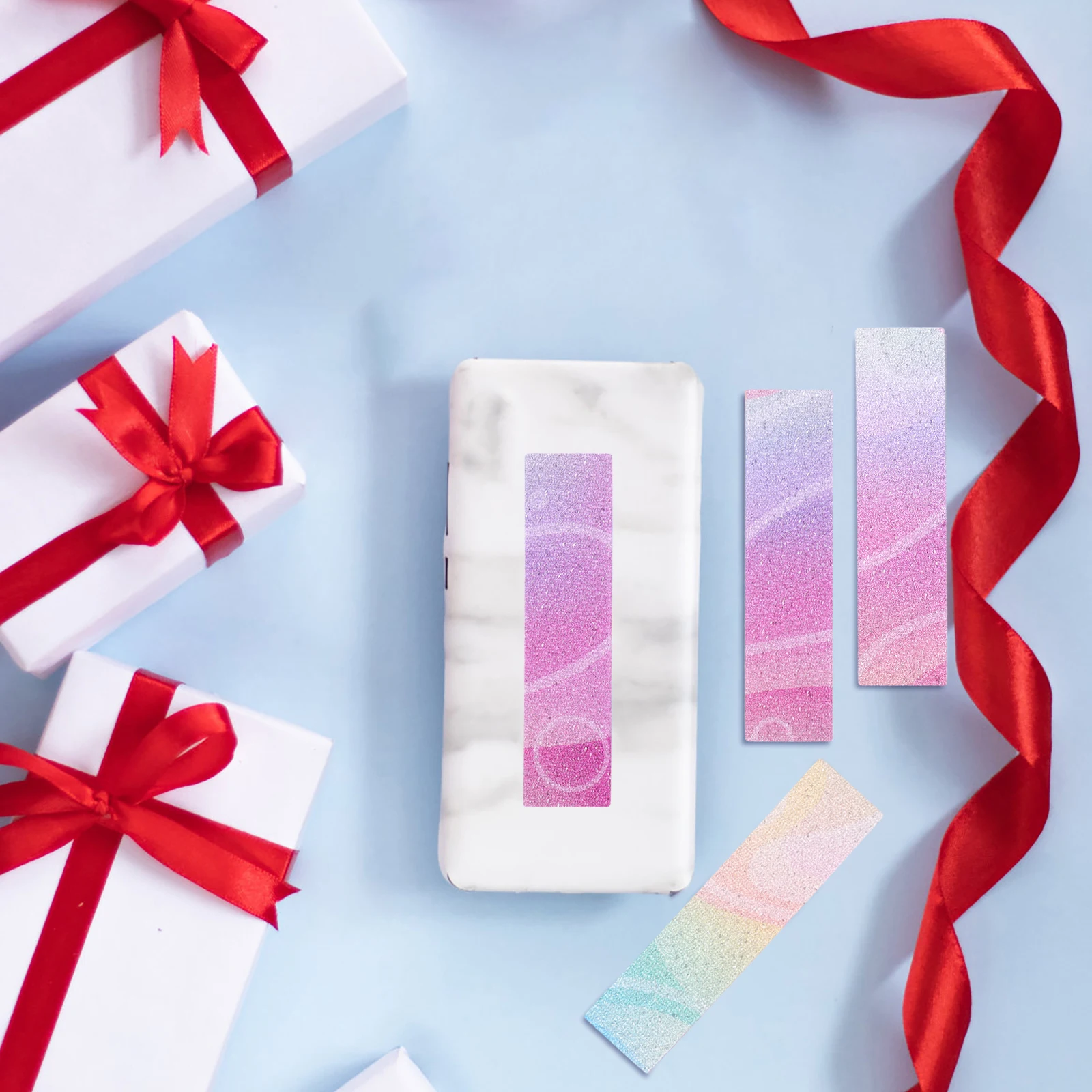 

12Pcs Calming Strips for Desk Pressure Relief Stickers Smooth Touch Sensory Decals Portable Anxiety Reducing Strips for Phone