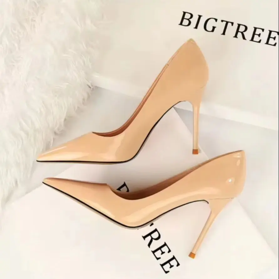 BIGTREE Shoes Fashion Woman Pumps Patent Leather High Heels Stiletto Heels Occupation OL Office Shoes Sexy Heels Plus Size 43 view 2
