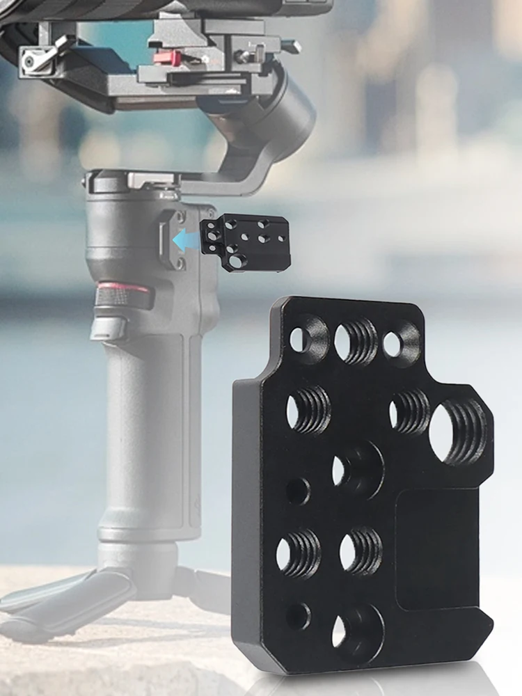 Uitbreiding Adapter Board w/1/4 3/8 Gat Koude Schoen Monitor Mount Houder voor DJI Ronin RS3/RS2/RSC2/SC/S Gimbal Stabilizer
