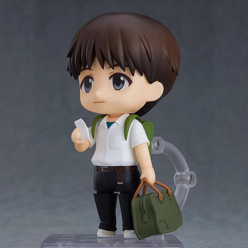 10cm Anime EVA Ikari Shinji Q version Joint mobility Action Figure PVC Model Toys doll Desk Decor Collectible Gifts