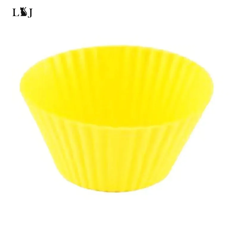 1/5/10pcs Off-the-shelf Silicone Cup Baked Dessert Custard Tart Pudding 7cm Cake Mold DIY Round Cake Cup Resin Mold Silicon Mold