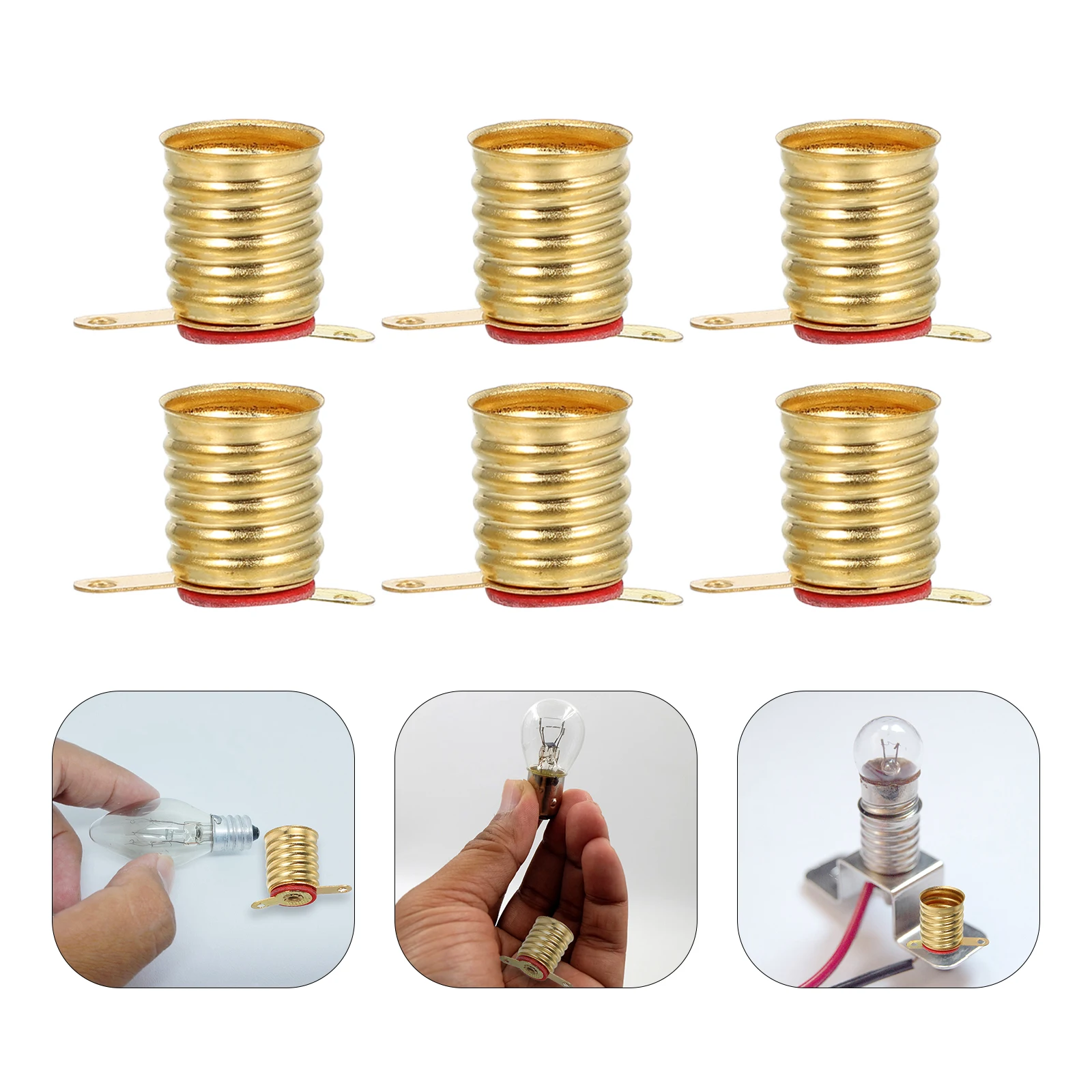 

20 шт. держатель лампы, цепная лампа для экспериментов, цоколь, бусины, лампы, цоколь, золотой электрический свет