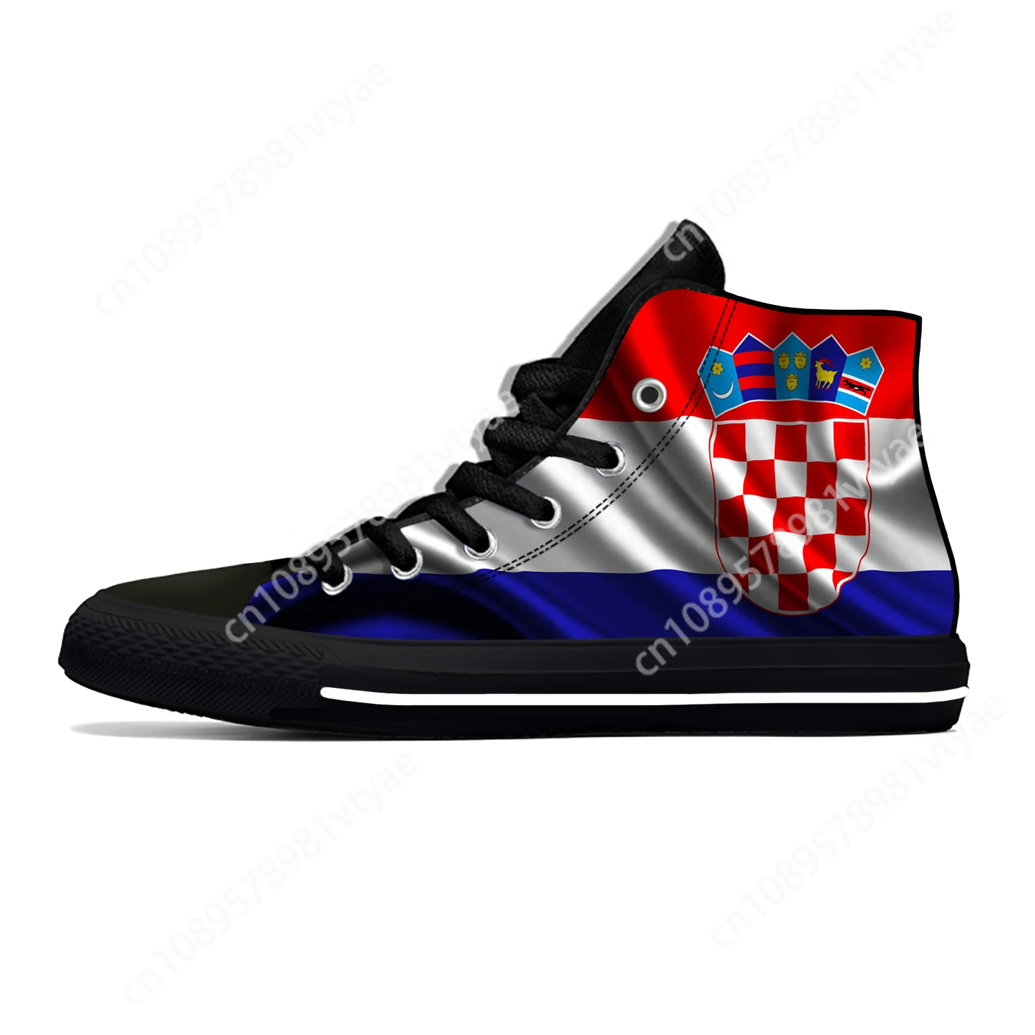 Croatia Croatian Flag Republic Patriotic Fashion Casual Cloth Shoes High Top Lightweight Breathable 3D Print Men Women Sneakers