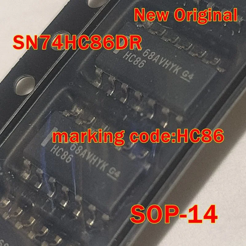 

1pcs to 100pcs SN74HC86DR SN74HC86D SOP-14 New Original marking code:HC86 QUADRUPLE 2-INPUT EXCLUSIVE-OR GATES