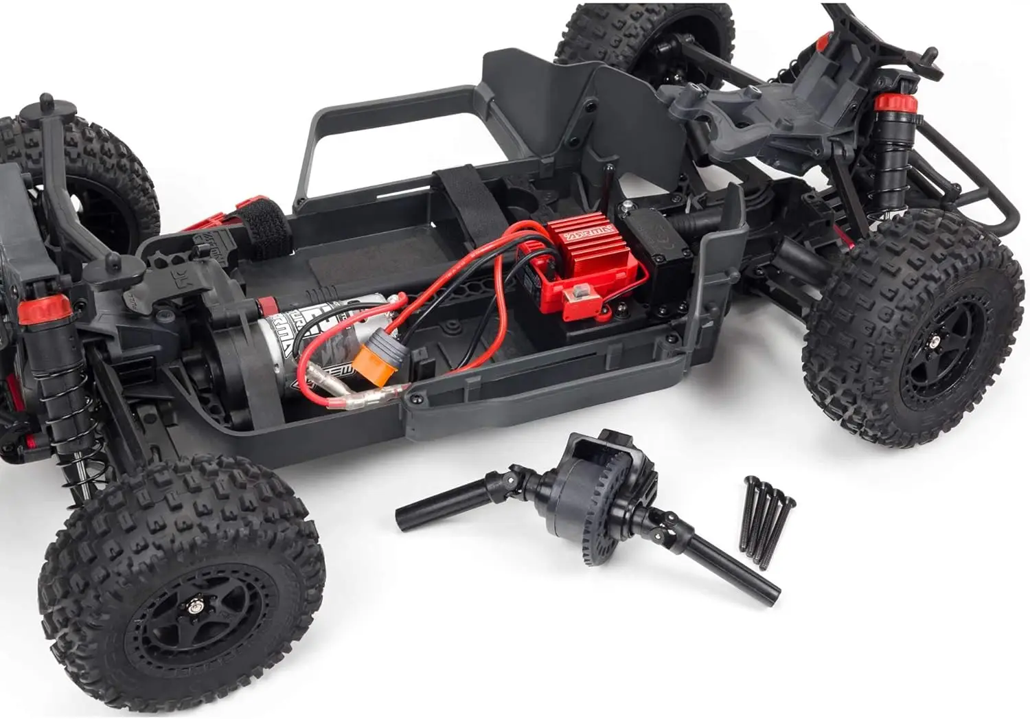 ARRMA-RC Escovado Curto Curso Truck, Transmissor, Receptor, NiMH bateria e carregador incluído, MEGA 550, 1, 10 SENTON 4X4, V3