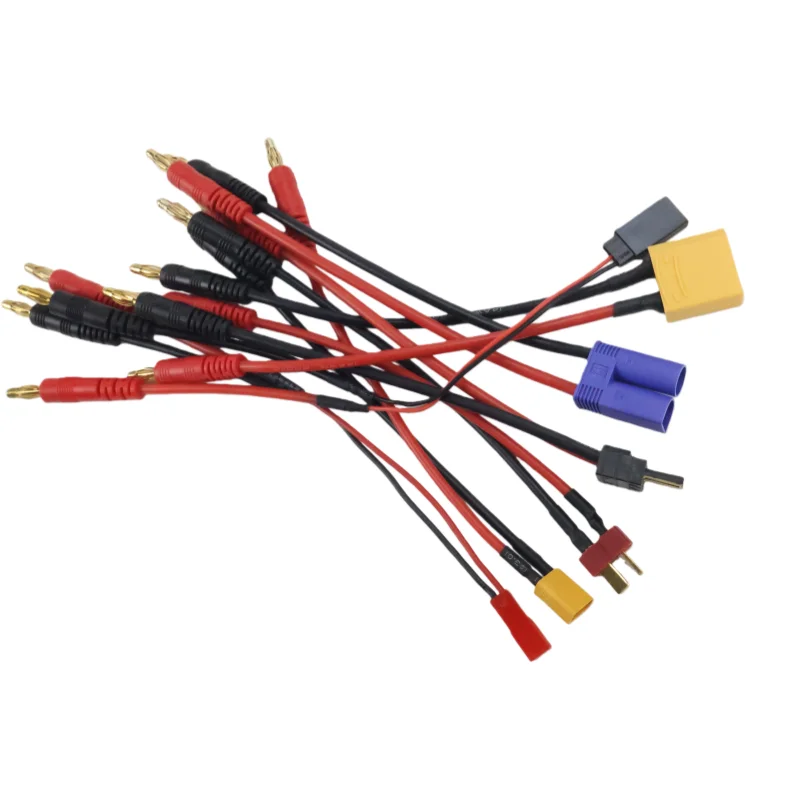XT30 XT90 EC5 JST Futaba TRX prise T prise Charge plomb à 4.0mm fiches banane câble de Charge fil de Silicone pour batterie Lipo