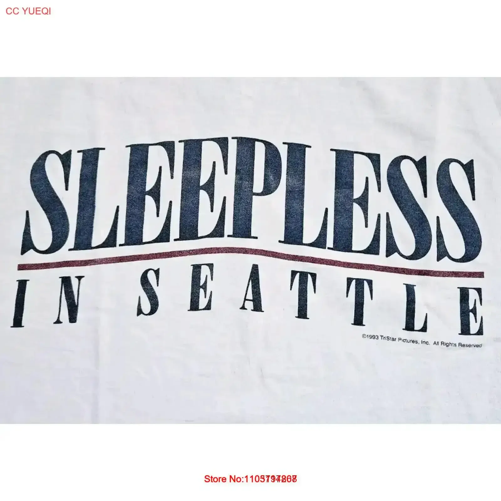 Vintage 90s Sleepless In Seattle Movie Promo Pocket T Shirt SStitch Tom Hanks Washed homme designer clothes  vintage Washed