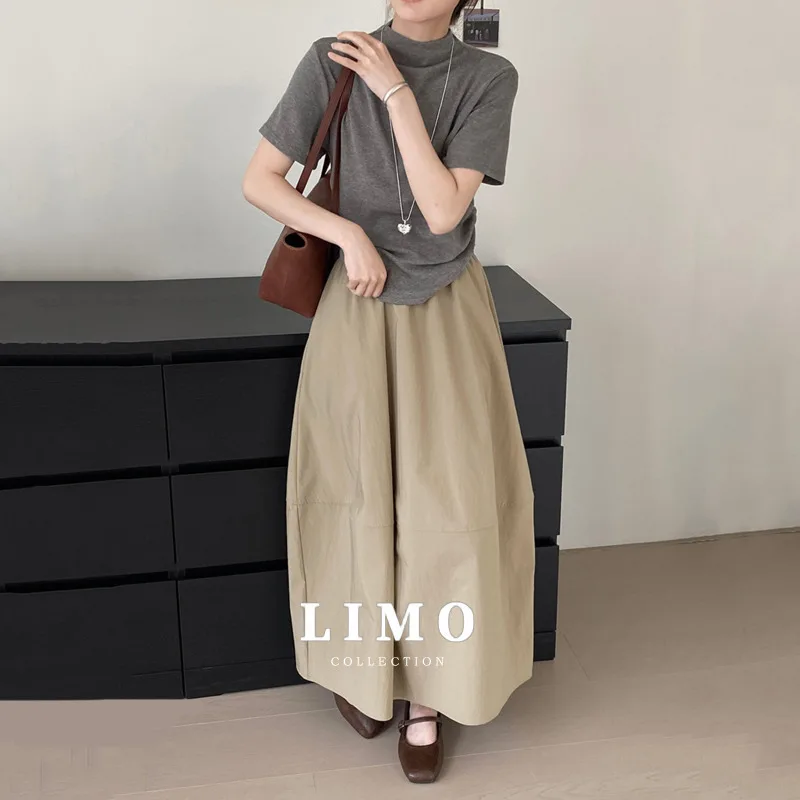 LIMO 2025 Новая женская вельветовая юбка трапециевидной формы длиной миди, элегантная офисная женская рабочая юбка, повседневная зимняя эластичная хлопковая юбка с высокой талией