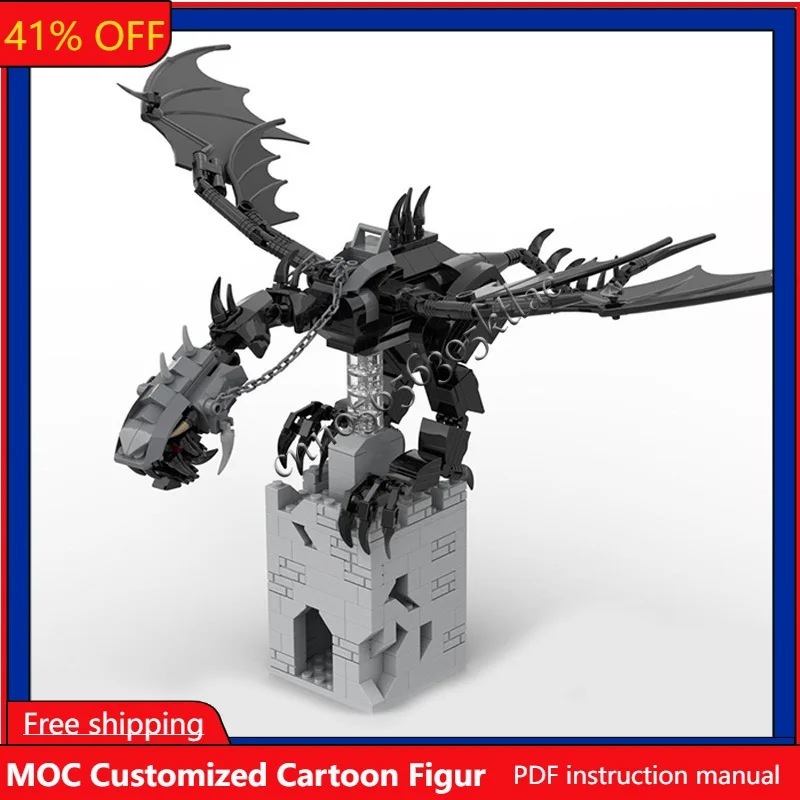 

455 шт. MOC, классические мультяшные фигурки Fellbeast, модель «Бессмертанские пираты», головоломка на заказ, архитектура, образовательный сборочный набор, игрушка в подарок