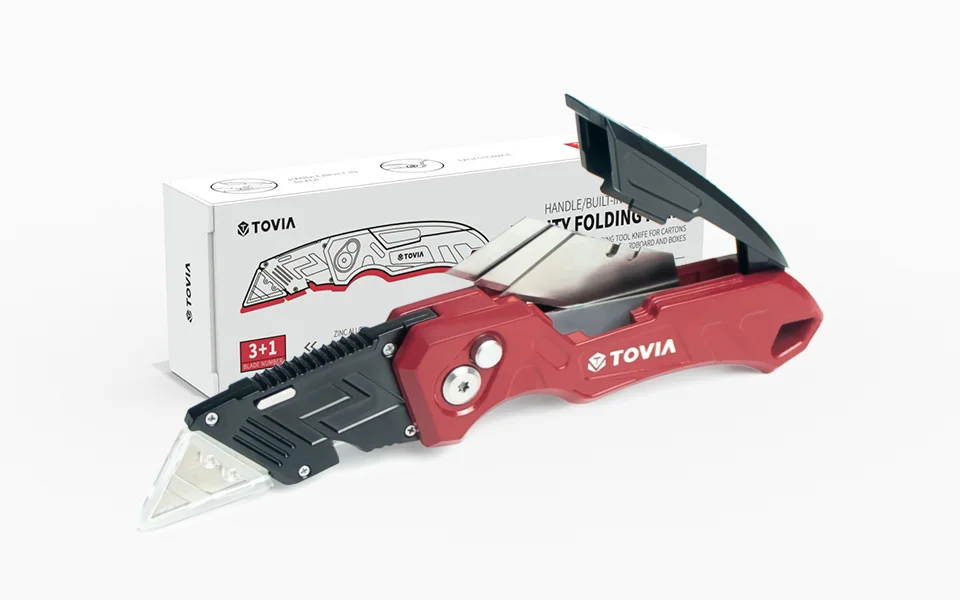 T TOVIA Zakmes Vervangbaar mes voor kabeldozen Kartonnen dozen Cutter Handvat Messen Outdoor Handgereedschap