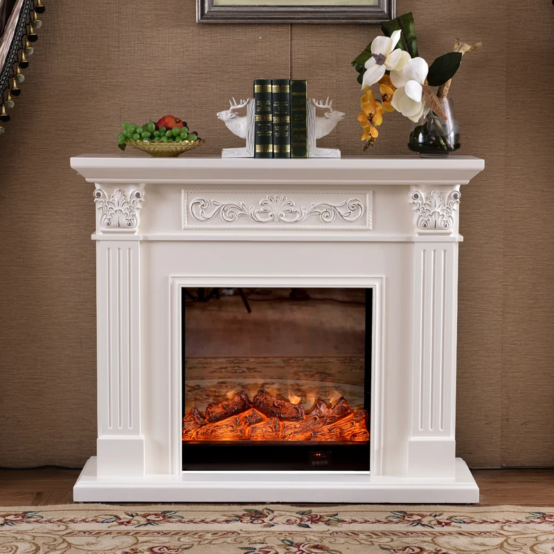 Mantel frame living room decoration heater 3d realistic flame cafe high-end commercial place noble fireplace 120cm 47in