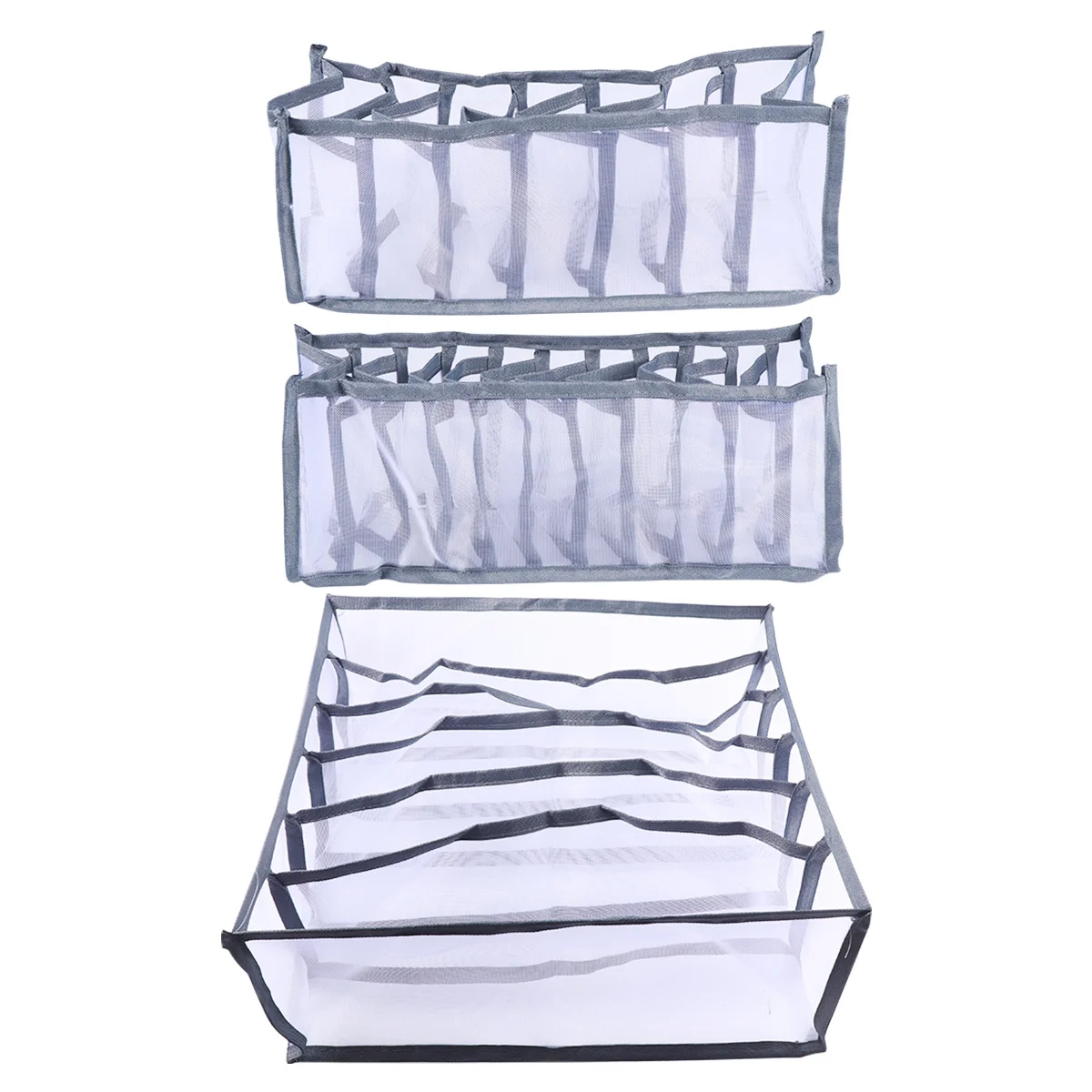 

1Set Underwear Storage Box Nylon Multi Compartment Drawer Organizer for Socks Bra Scarves Ties Dampproof Breathable