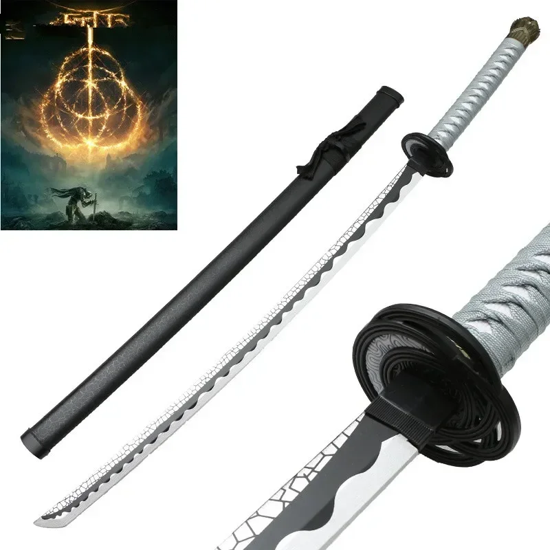 40inch Role Play Game Elden Bamboo Assembled Katana Sword Weapon Cosplay Rings 100cm Model