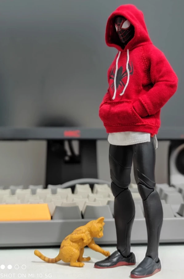 1/6 1/12 Scale male dolls clothes white black hoodie fit 12'' action figure body model