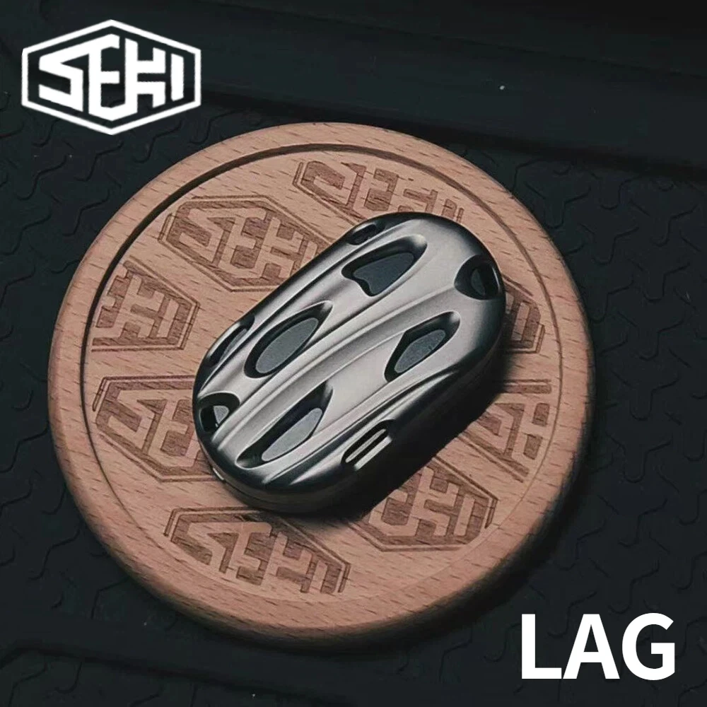 

SEKI EDC LAG Magnetic Fidget Slider Rotates Left And Right 360° Push Slider Stainless Steel Fidget Toys Adults Original Design