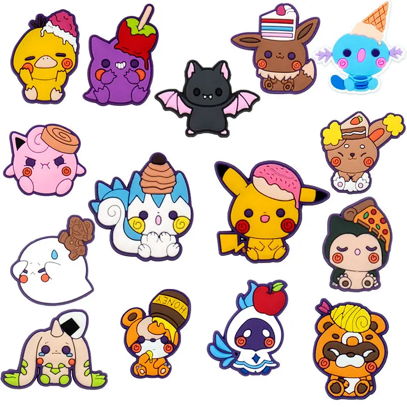 MINISO Sanrio Pokemon Disney piękne zawieszki do butów do chodaków sandały dekoracja buta akcesoria pcv klamra do butów dla dzieci prezent﻿