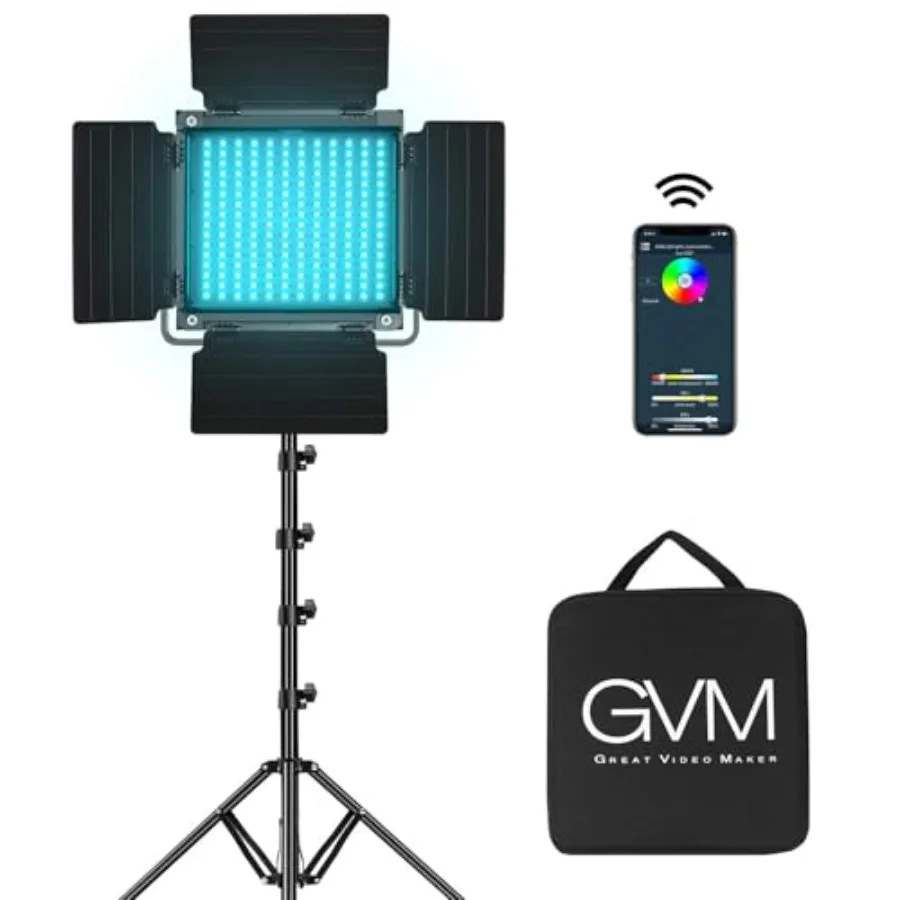 

Новая модель: Светодиодный видеосвет GVM RGB 800D для студии с управлением через приложение, комплект освещения для фотосъемки, 1 шт. с 8 режимами сценариев