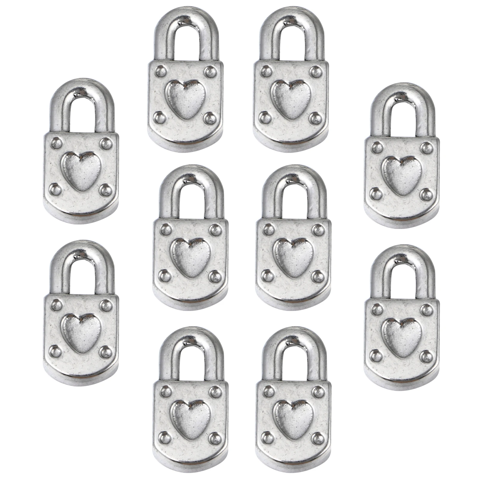 

10 шт., подвески с замком в форме сердца, нержавеющая сталь, DIY ювелирных изделий, ожерелье, браслет, подвески, аксессуары, ювелирные подвески