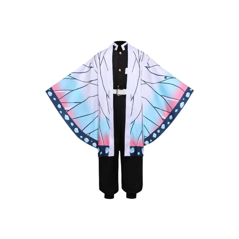 Demon Slayer Shinobu Kocho anime cartoon persoonlijkheid kleurverloop kostuumset voor Halloween party cosplay prestatie rekwisieten.