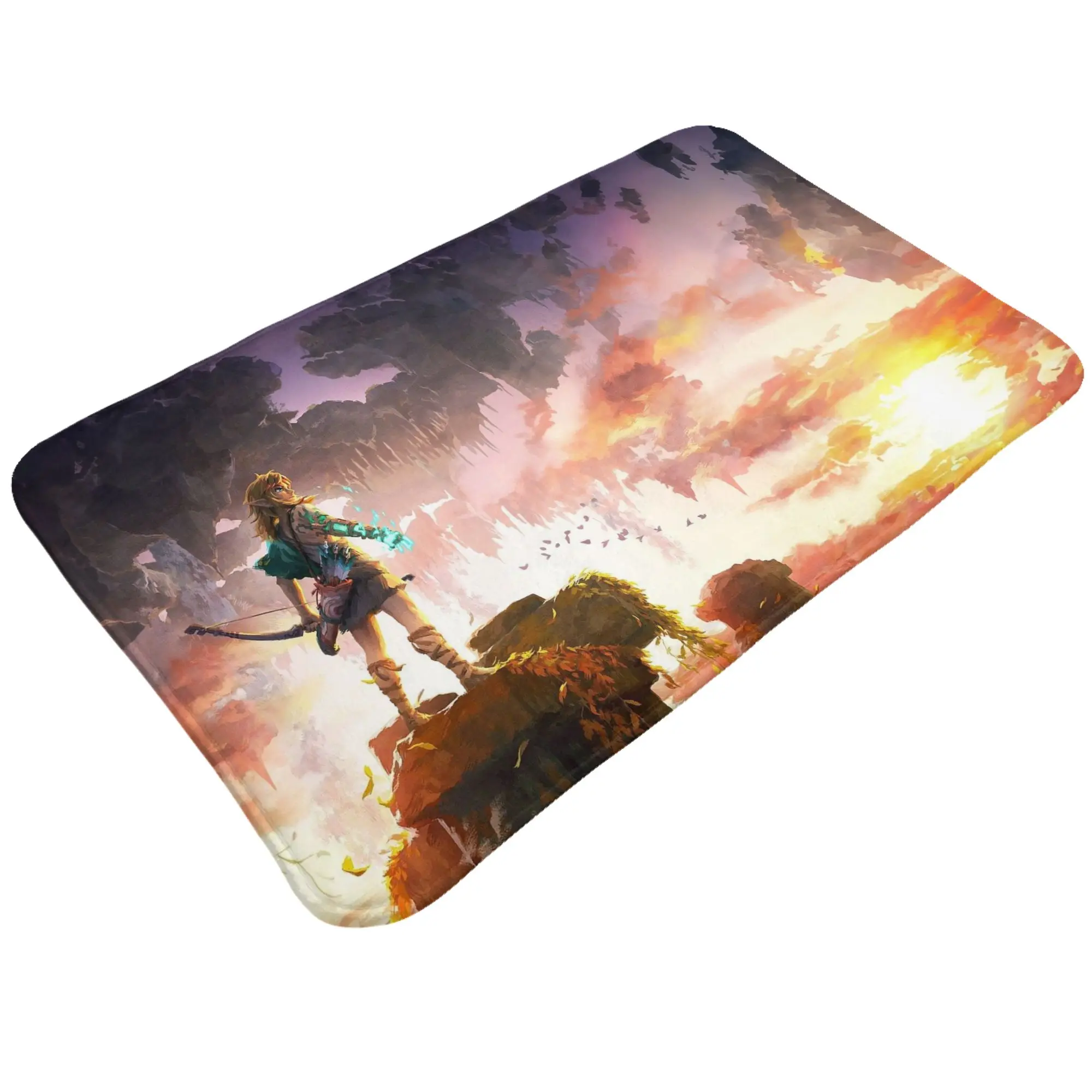The Back View Anti-Slip Mat Bathroom Link Absorbent Doormat Home Decoration