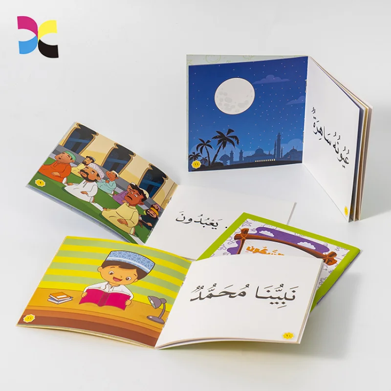 custom.Manufacture Print on Demand Arabic Book Printing Text Children Coloring Board Books