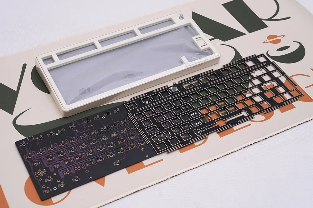 Kit de teclado mecánico TN75sr2 TN75, carcasa de aluminio anodizado CNC, Kit de juntas electroforólicas tipo C a través de placa PCB FR4 de 1,2mm