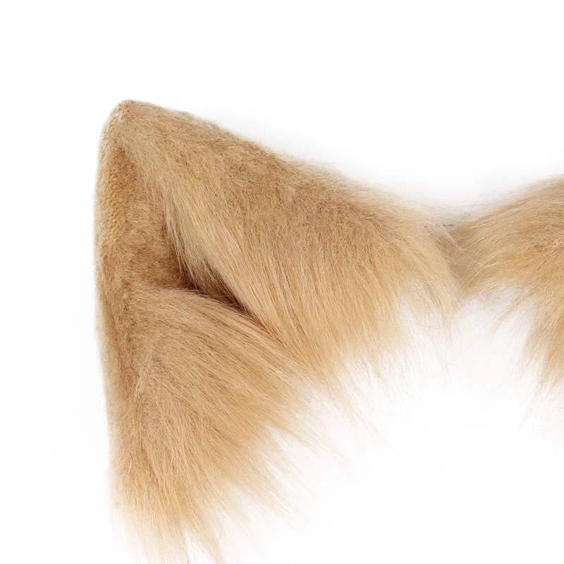 New Fluffy Animal Ears fascia con coda Set peluche regolabile Cosplay carnevale Costume di Halloween per le donne Dance Party Dress