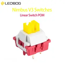 Leobog Nimbus V3 Linear Switches with POM Stem 34gf 5Pin Pre Lubed Switch Yellow Axis for Gaming Mechanical Keyboard