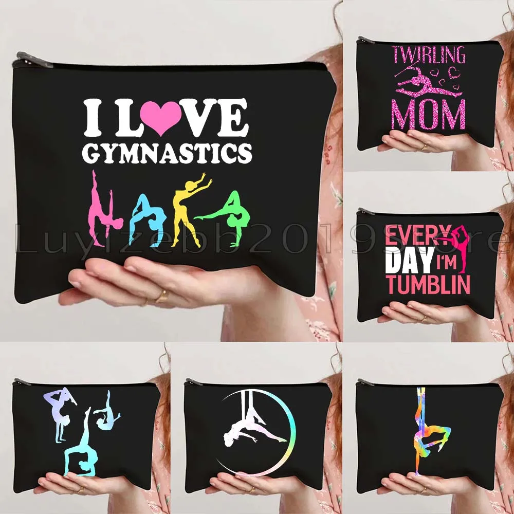 

Акробатическая гимнастика для девочек, гимнастка, женский художественный баланс, луч, воздушная йога, холст, косметичка для макияжа, туалетная сумка, пенал