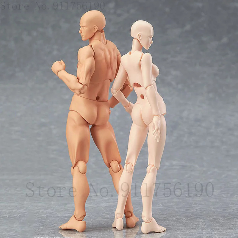 SHFiguarts BODY KUN BODY CHAN body-chan body-kun Color Gris Negro Naranja PVC Ver. Figura de acción 13cm Toy Art Artist Hombre Mujer