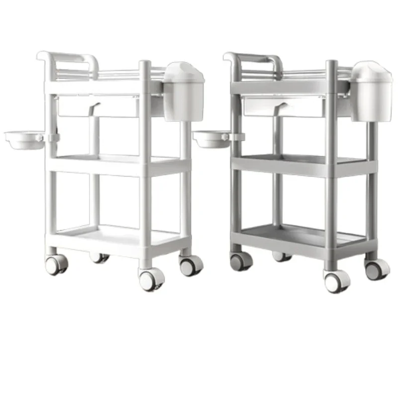 Beauty Salon Special-purpose Salon Trolley Small Move Hand Push Storage Salon Trolley Rack Multi-function  Carrito Furniture