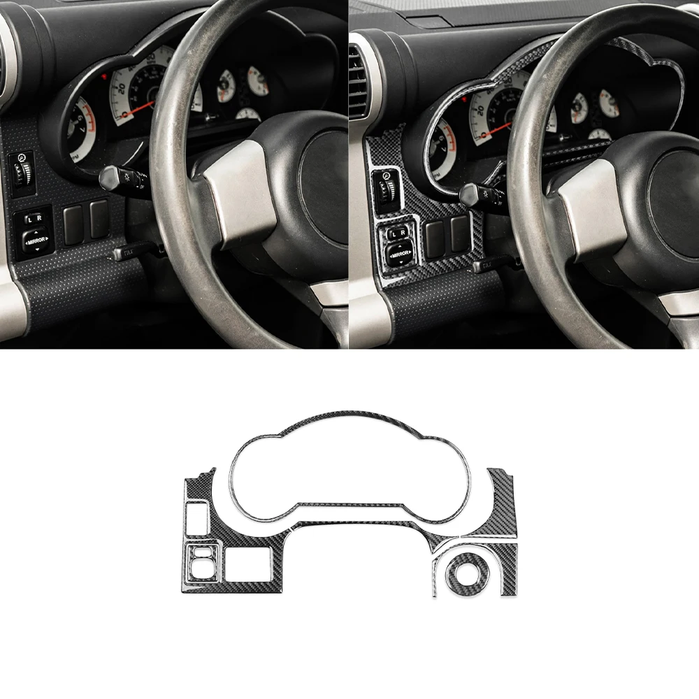 Dashboard Speedometer Decoration Cover Decal Sticker for FJ Cruiser 2007-2017 2018 2019 2020 2021 Carbon Fiber Car Accessories