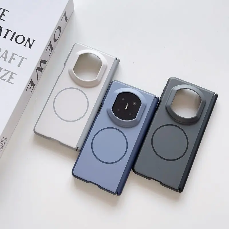 

Matte Dual-Color Mag Safe Dual Hinge For Huawei Mate X7 X6 Case Full Cover Magnetic PC Anti-drop Shockproof Armor Back Cover