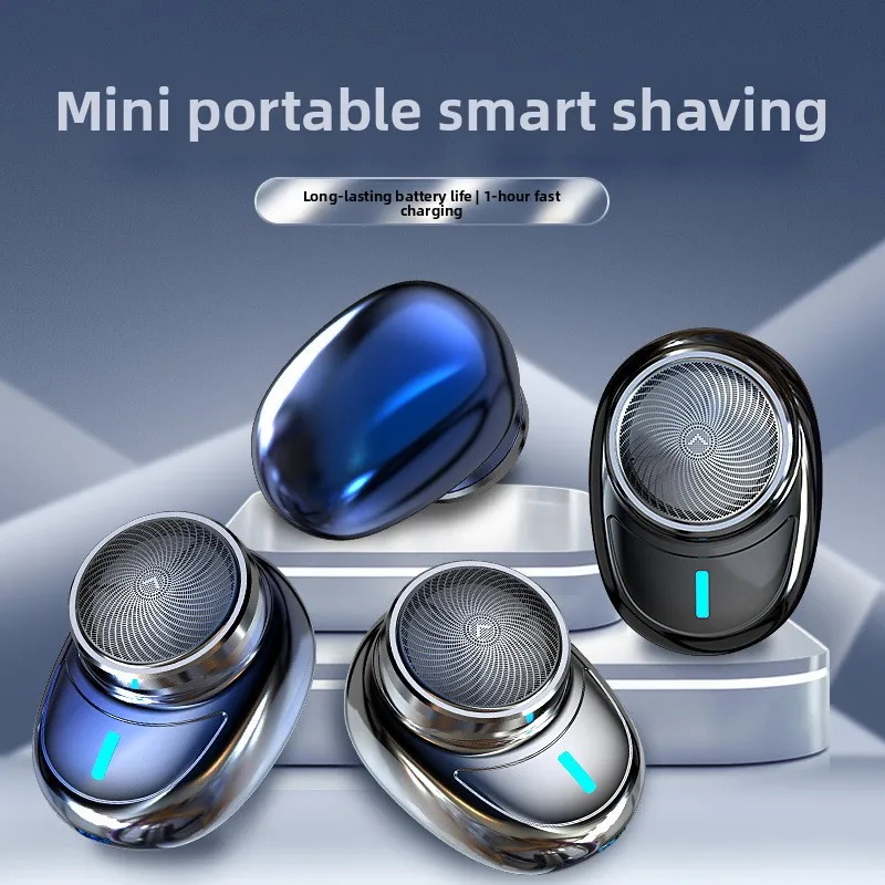 Mini Electric Men's Razor Razor Shaver with Breathing Light Portable Rechargeable Razor