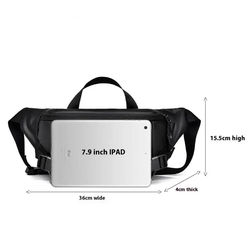 Men New Portable Multifunctional Crossbody Bag Solid Color New Messenger Bag Versatile Trendy Large Capacity Diagonal Backpack