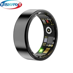 Fashion Smart Ring 2024 stainless steel Waterproof Finger Rings Mens Womens Heart Rate Blood Oxygen Sleep Health Monitor