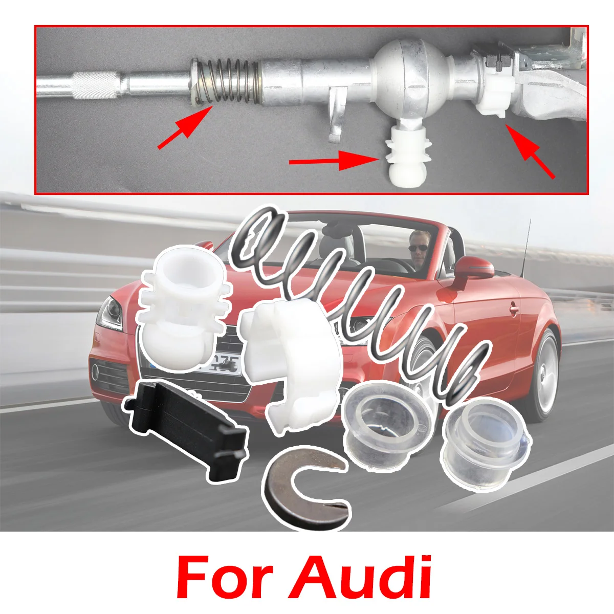 

For Audi A3 8P 2003 - 2013 Audi TT 8J 2006-2014 Gear Shifter Selector Lever Shaft Gear Stick Spring Bushing Manual transmission