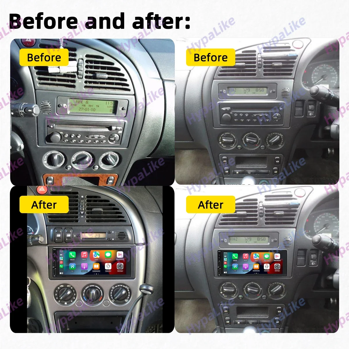 1din أندرويد سيارة الوسائط المتعددة لسيتروين كسارا C-Elysee 1997 - 2006 1 الدين راديو ستيريو رئيس وحدة Carplay Autoradio لتحديد المواقع والملاحة