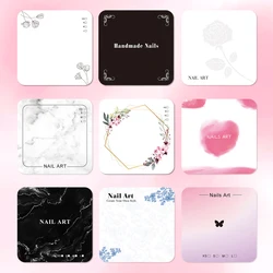 20Pcs 6.5x6.5cm Nails Packaging Cards Press-on Nails Packing Card Board Nail Art Display Card Manicure Nails Salon Package Card