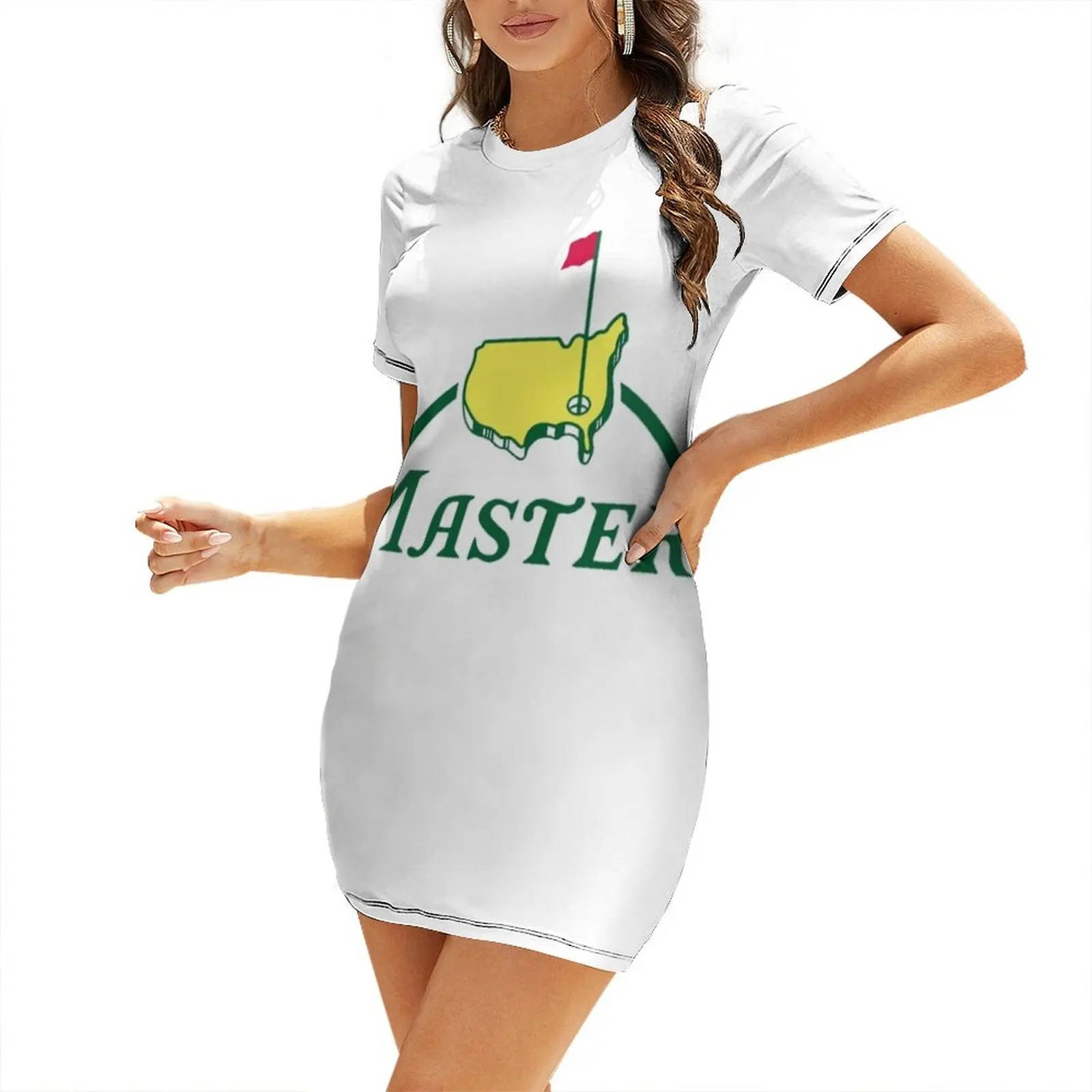 

Masters Tournament Short Sleeved Dress elegant women's sets sexy dress Dress