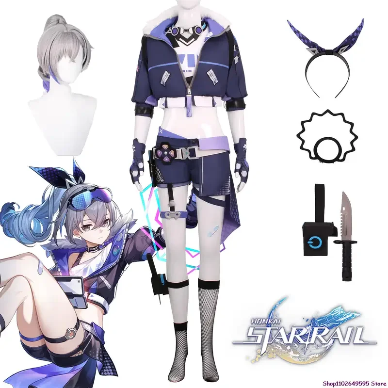 Honkai Silver Wolf Cosplay Costume Game Honkai Star Rail Cosplay Suit Hair Halloween Carnival Cosplay Party For Girl Women